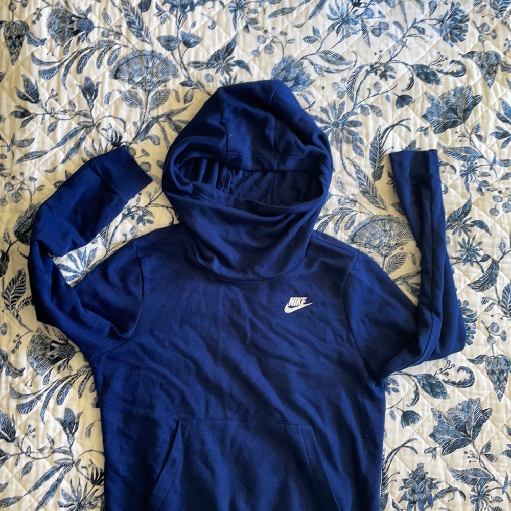 Nike Women's Blue Cowl Neck Sweater